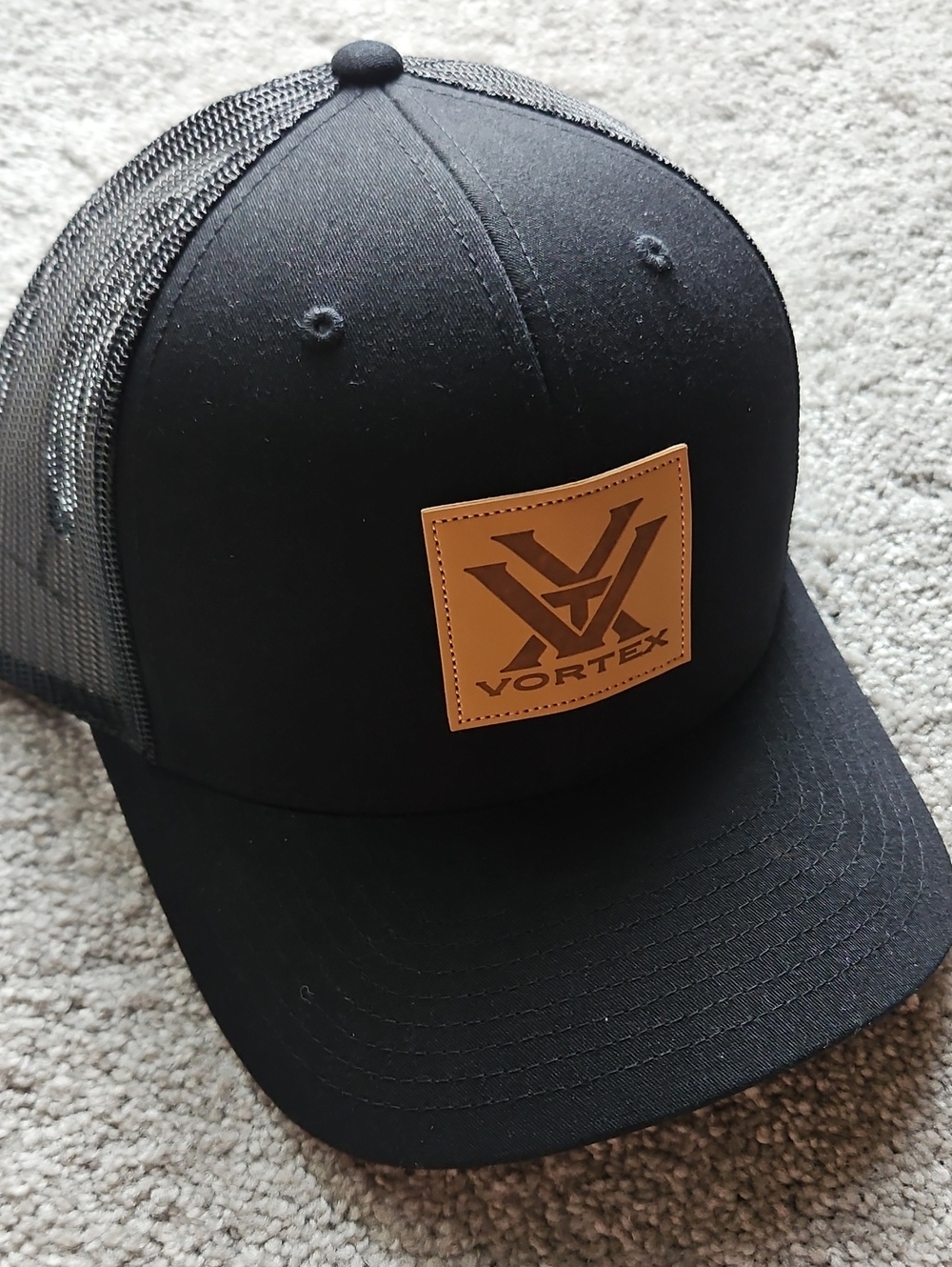 Vortex Black Snapback Mesh Hat
